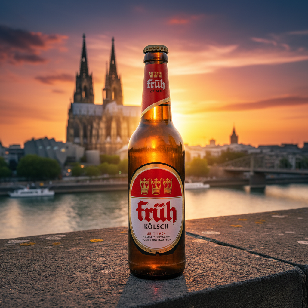 Früh Kölsch - Catedral de Colónia sem copos