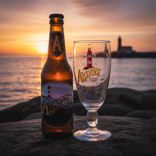 Garrafa e copo Atlântica Special - pôr do sol costeiro