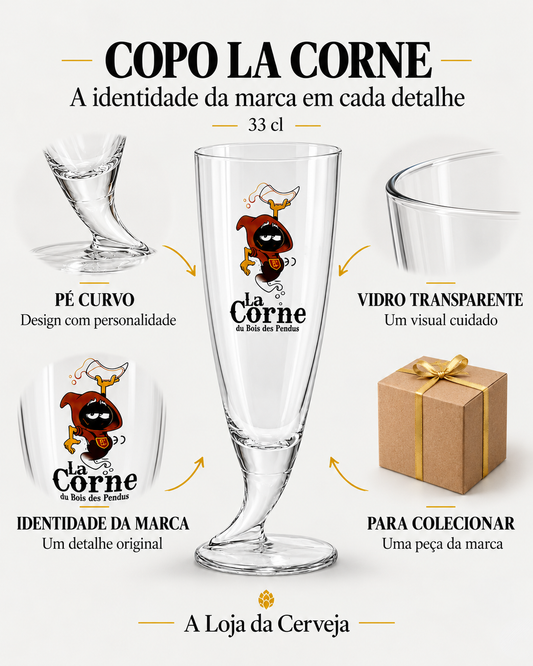 Copo La Corne Tulipa: pé curvo — Design com personalidade; vidro transparente — Um visual cuidado; identidade da marca — Um detalhe original; para colecionar — Uma peça da marca.