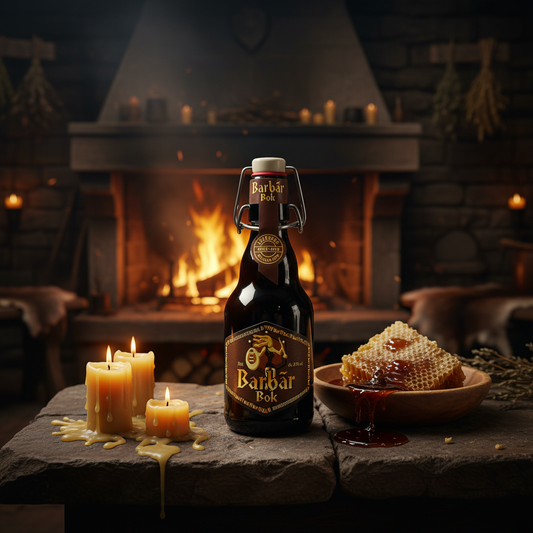 Barbär Bok - salão medieval à lareira