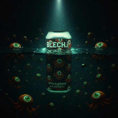Blech Bru Octo Allover - abismo bioluminescente