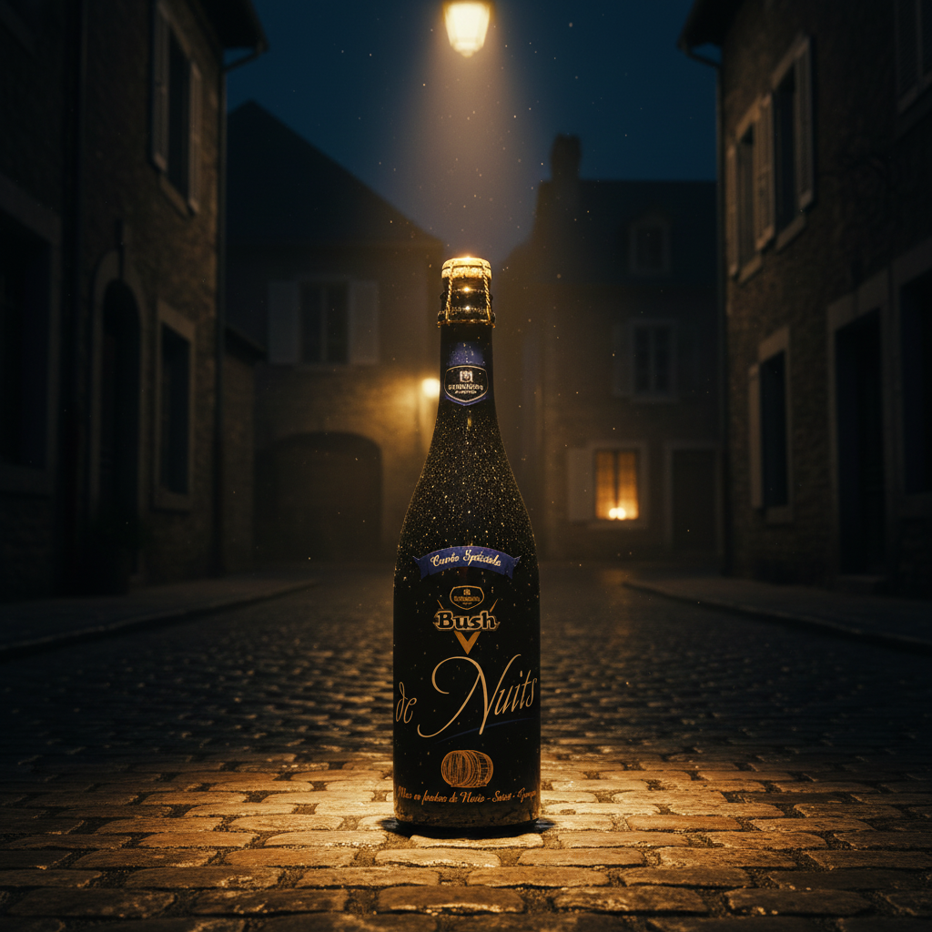 Bush de Nuits - rua de Nuits-Saint-Georges à meia-noite