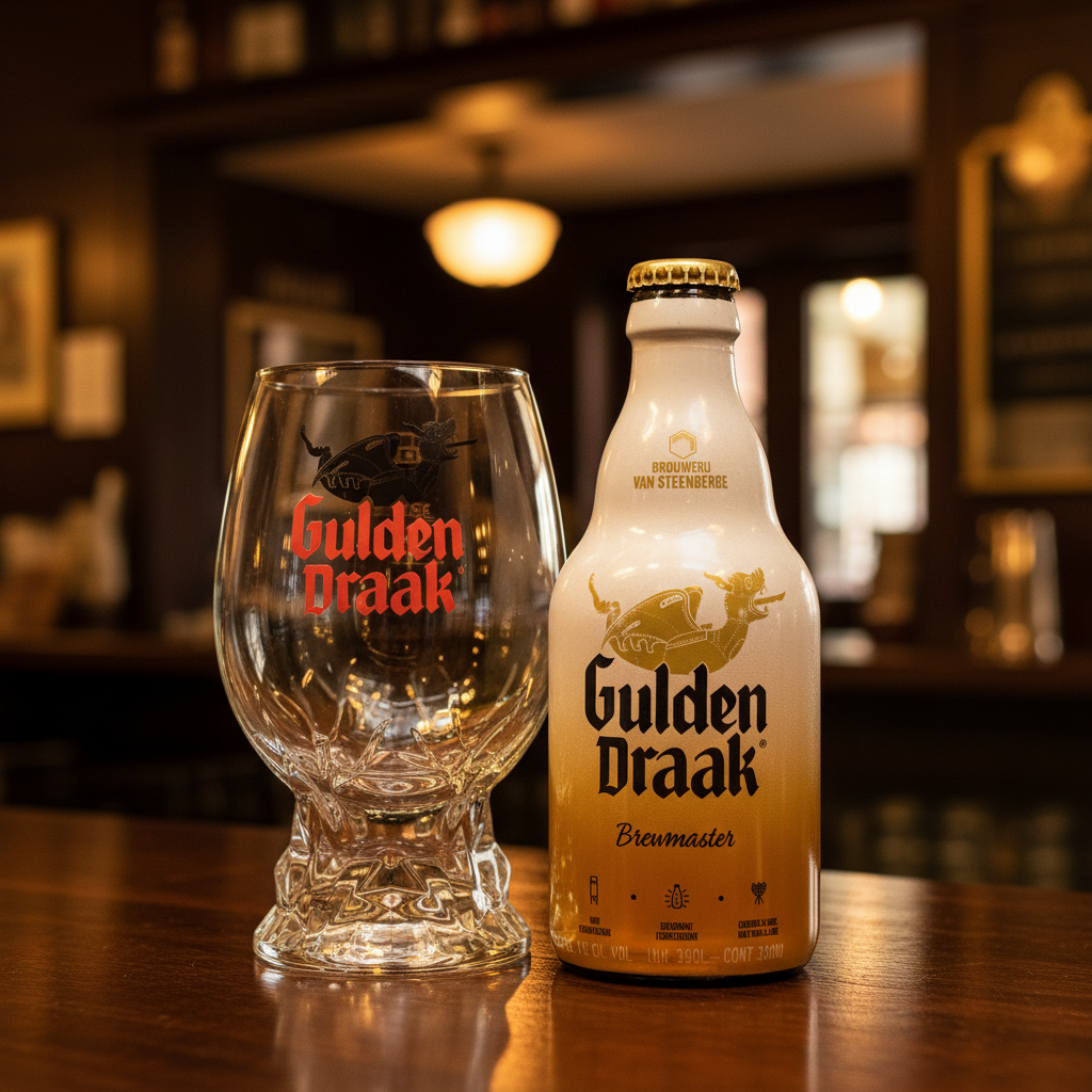 Conjunto Gulden Draak Brewmaster - garrafa e copo