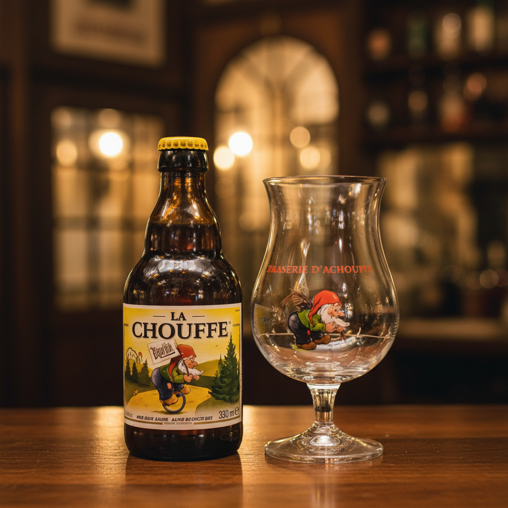 Conjunto La Chouffe - garrafa e copo