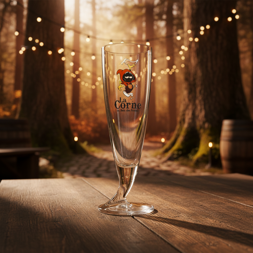 Copo La Corne vazio - cervejaria da floresta caprichosa