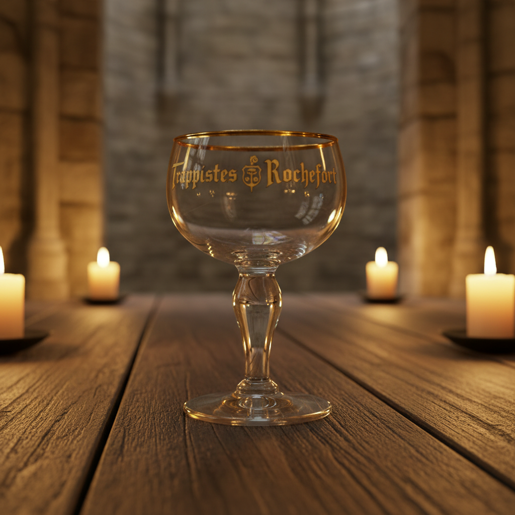 Copo Trappistes Rochefort vazio - mosteiro trapista belga