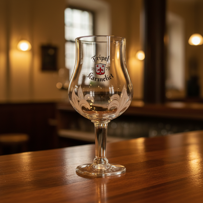 Copo Tripel Karmeliet vazio - mosteiro carmelita belga