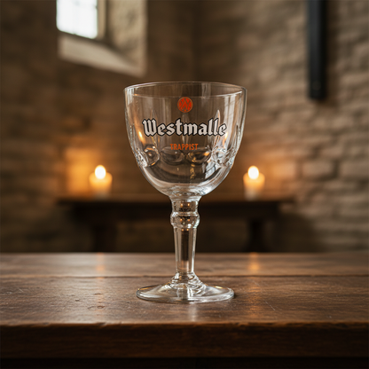 Copo Westmalle Trappist vazio - mosteiro trapista belga