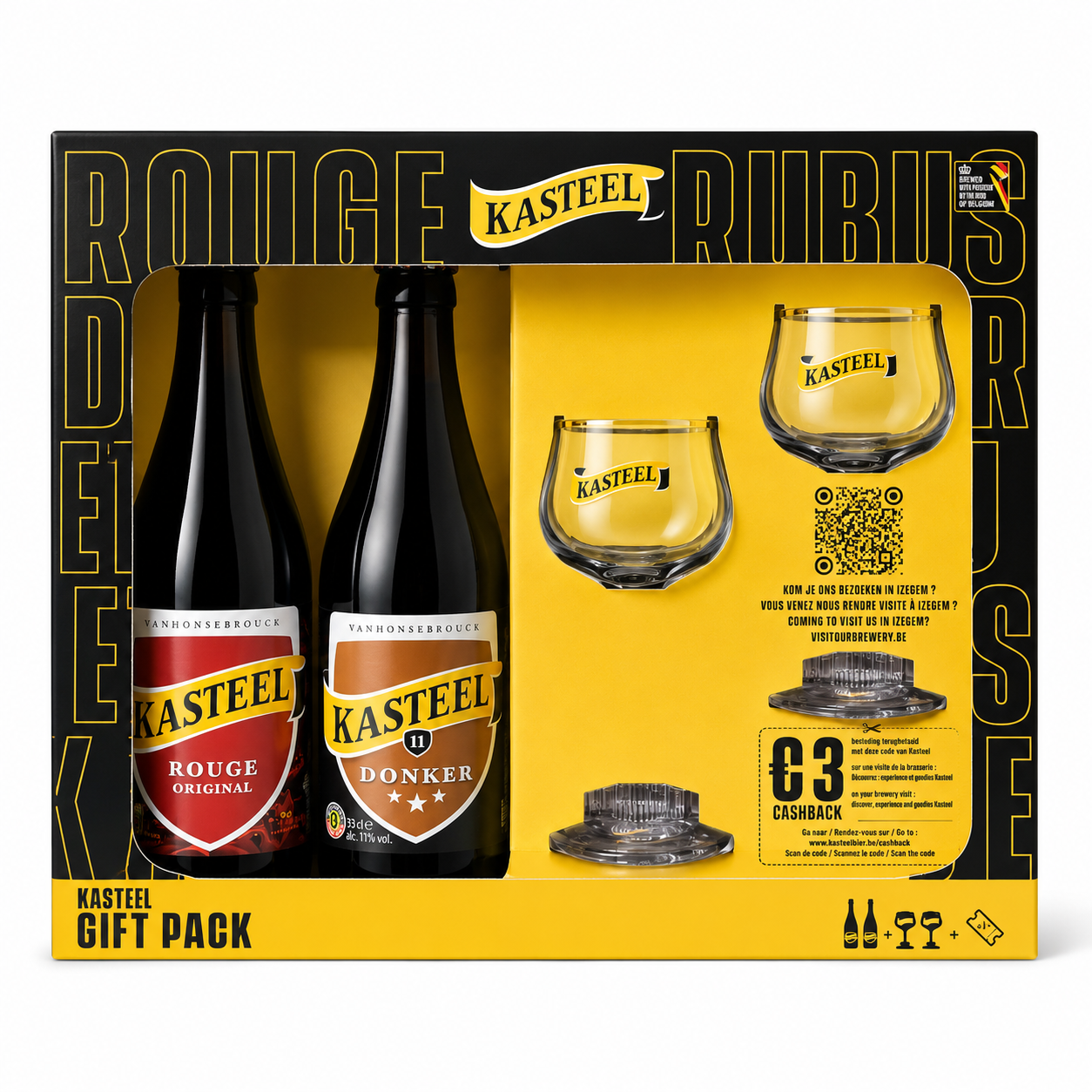 Pack Kasteel 75 cl+copos