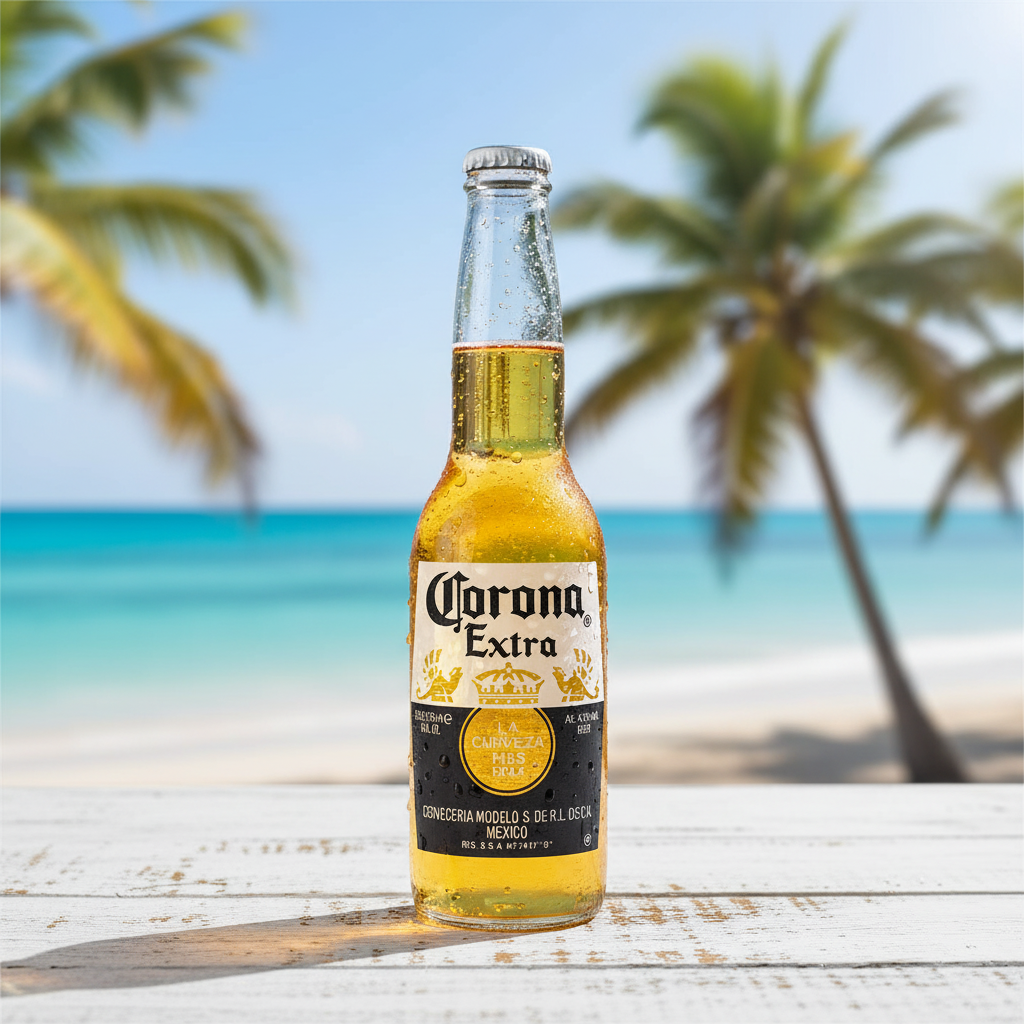 Garrafa Corona Extra - praia tropical