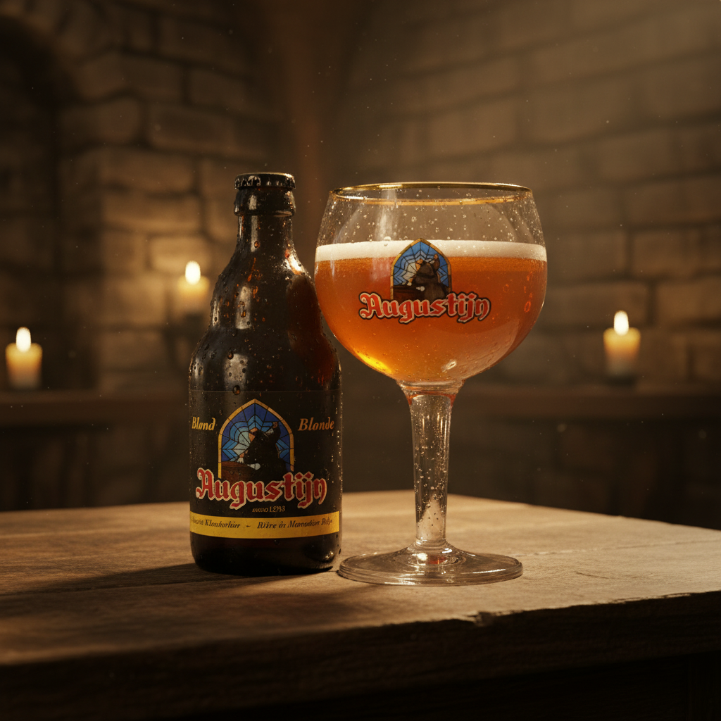 Garrafa e copo Augustijn - ambiente monástico medieval