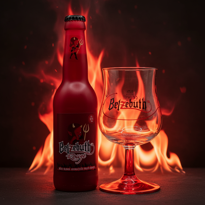 Garrafa e copo Belzebuth Rouge - fogo infernal