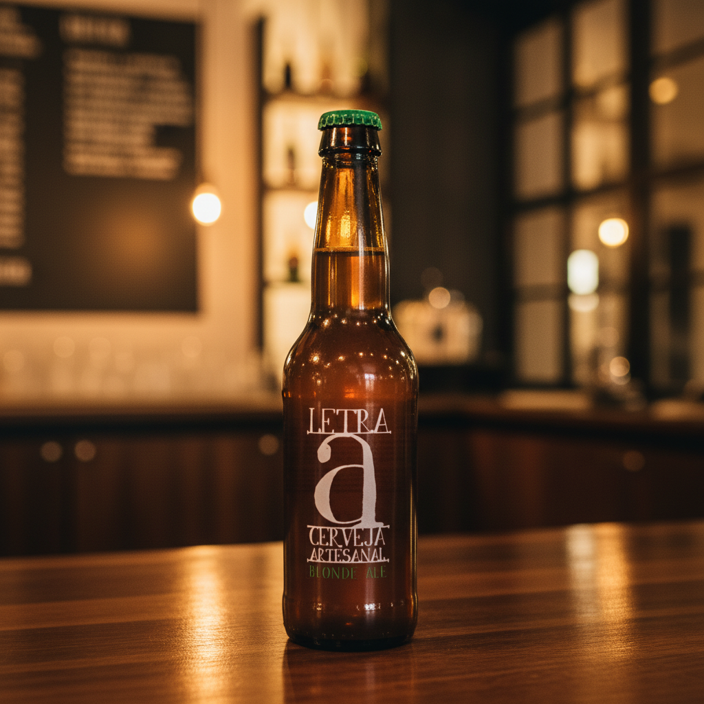 Garrafa Letra A Blonde Ale - corrigida