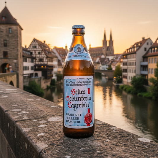 Helles Schlenkerla Lagerbier - Bamberg UNESCO ao pôr do sol
