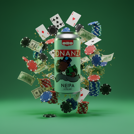 Lata Bonanza - tema casino com fichas e cartas