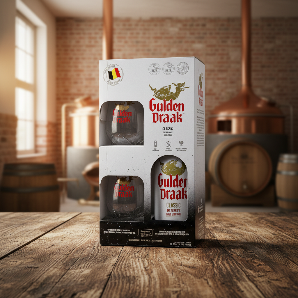 Pack Gulden Draak Classic com garrafa e 2 copos
