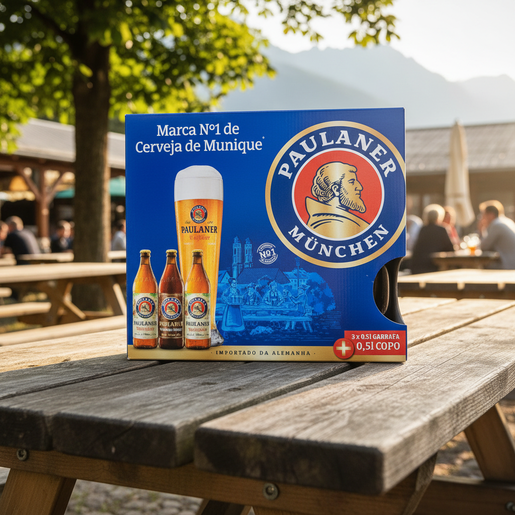 Pack Paulaner com 3 garrafas e copo