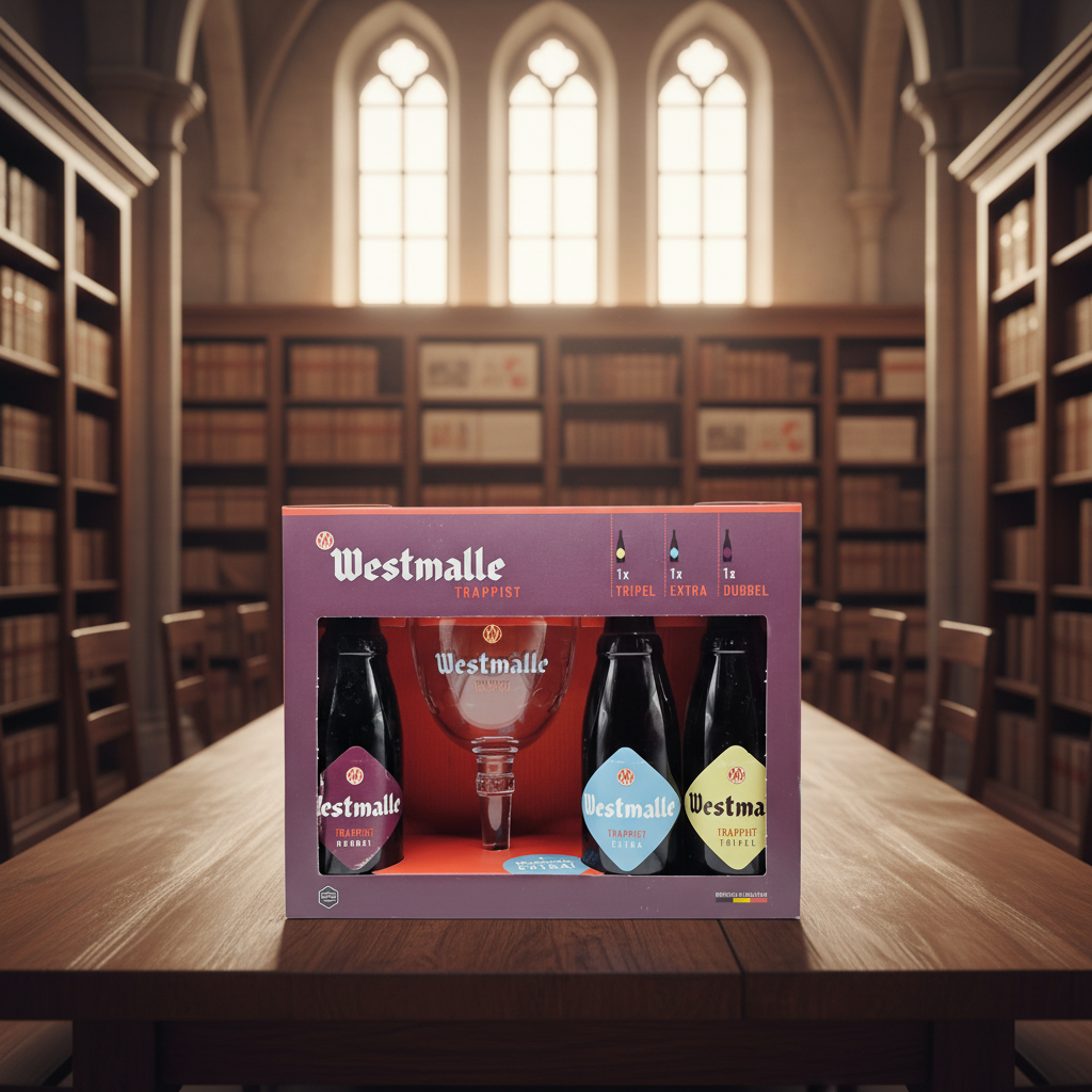 Pack Westmalle Trappist com 3 garrafas e copo